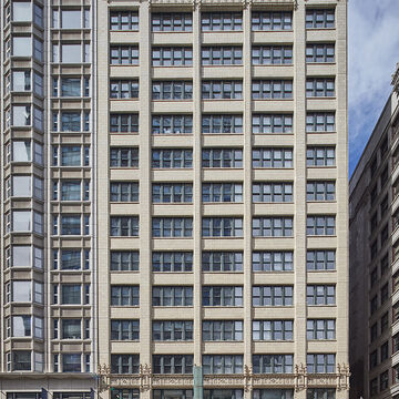 Exterior shot of the Gene Siskel Film Center.