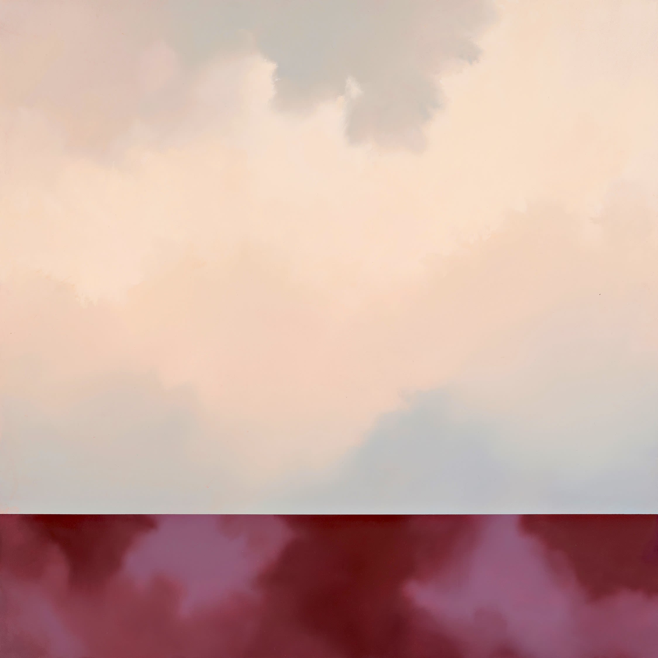 A split-color picture of clouds