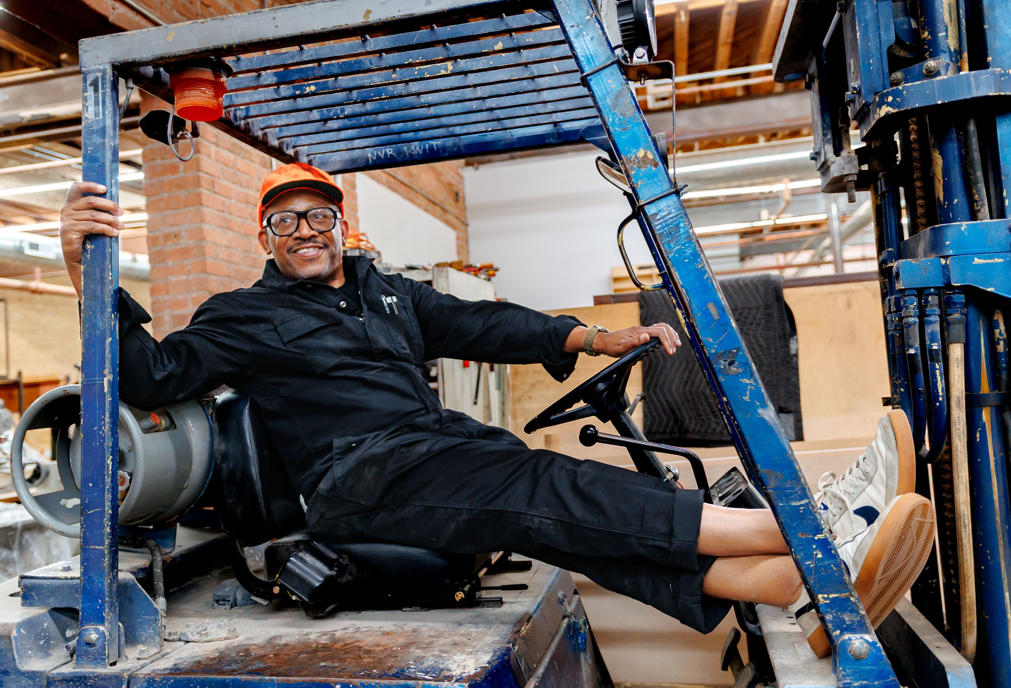 Norman Teague in his studio