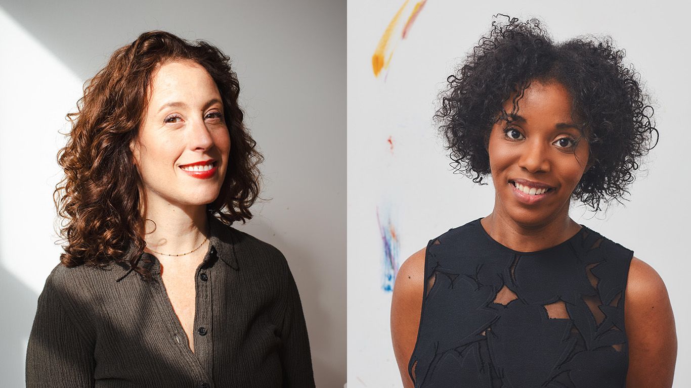Headshots of two women