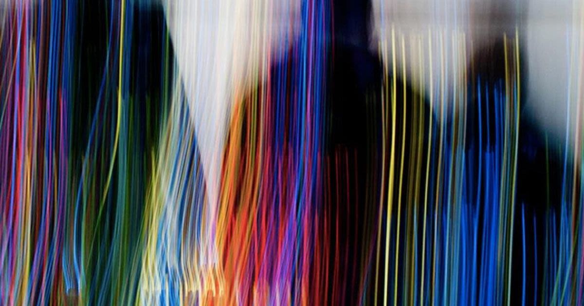 Abstract bright lines of color