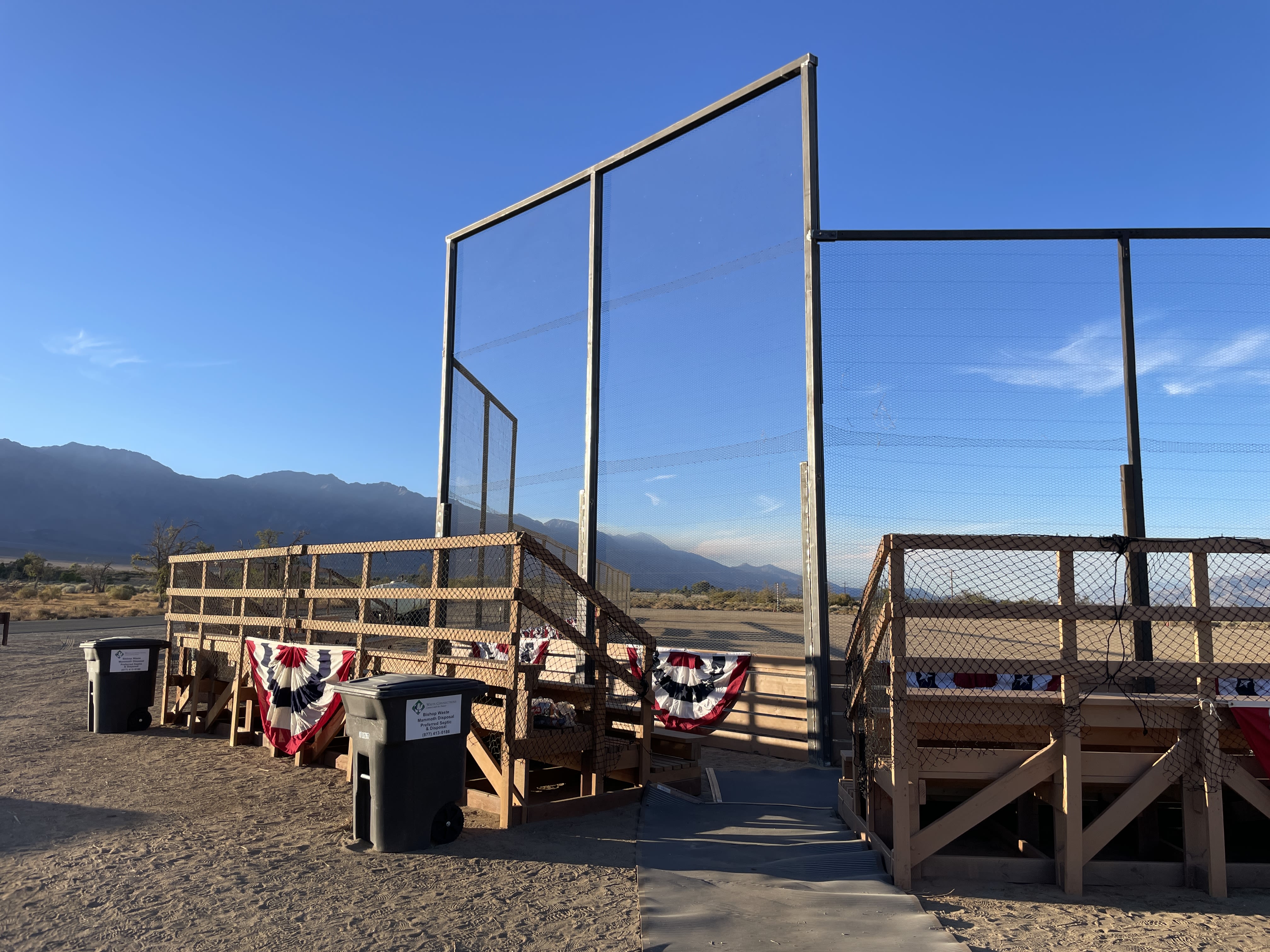 The baseball field at Manzanar