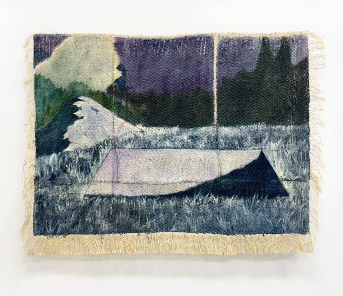 A painting on rough canvas