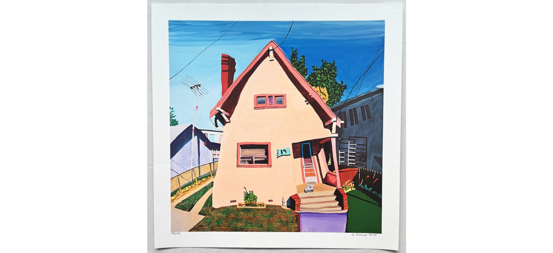 An image of a lopsided house