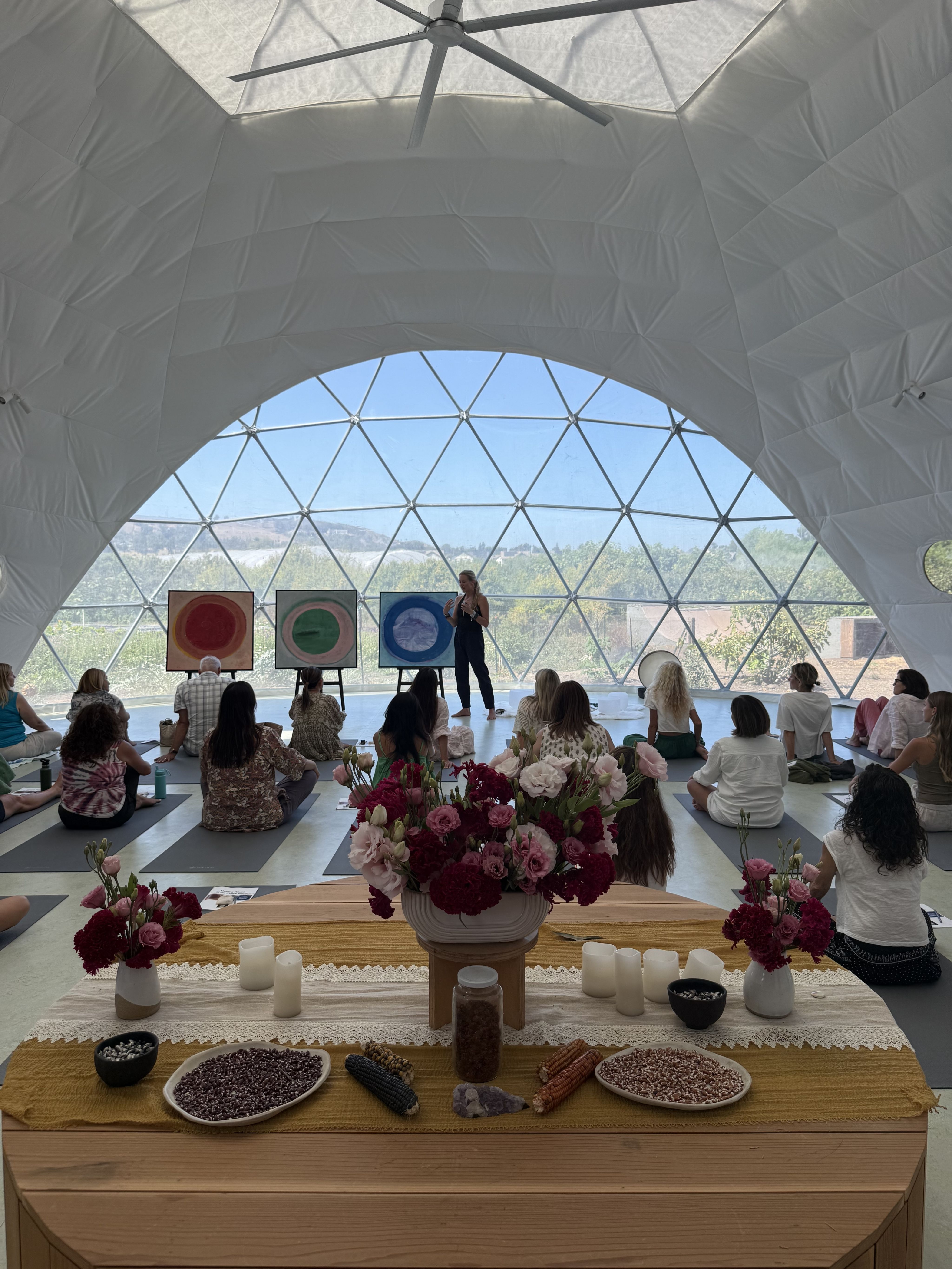 The interior of the peace dome