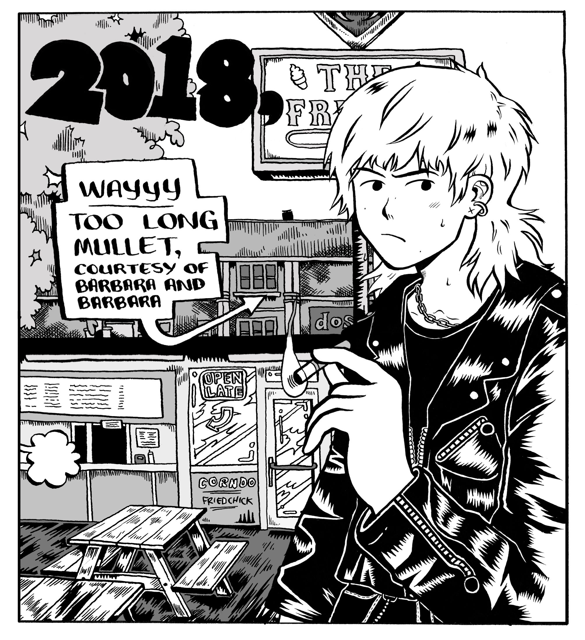 a black and white drawing of Cash