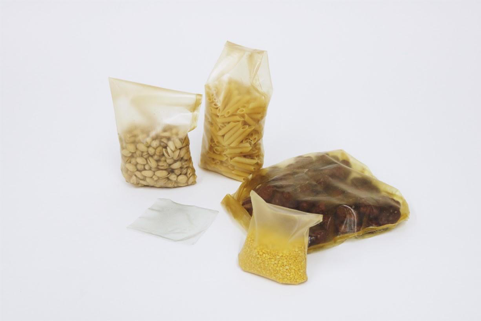 Grains and pasta in PermaPak on a white background