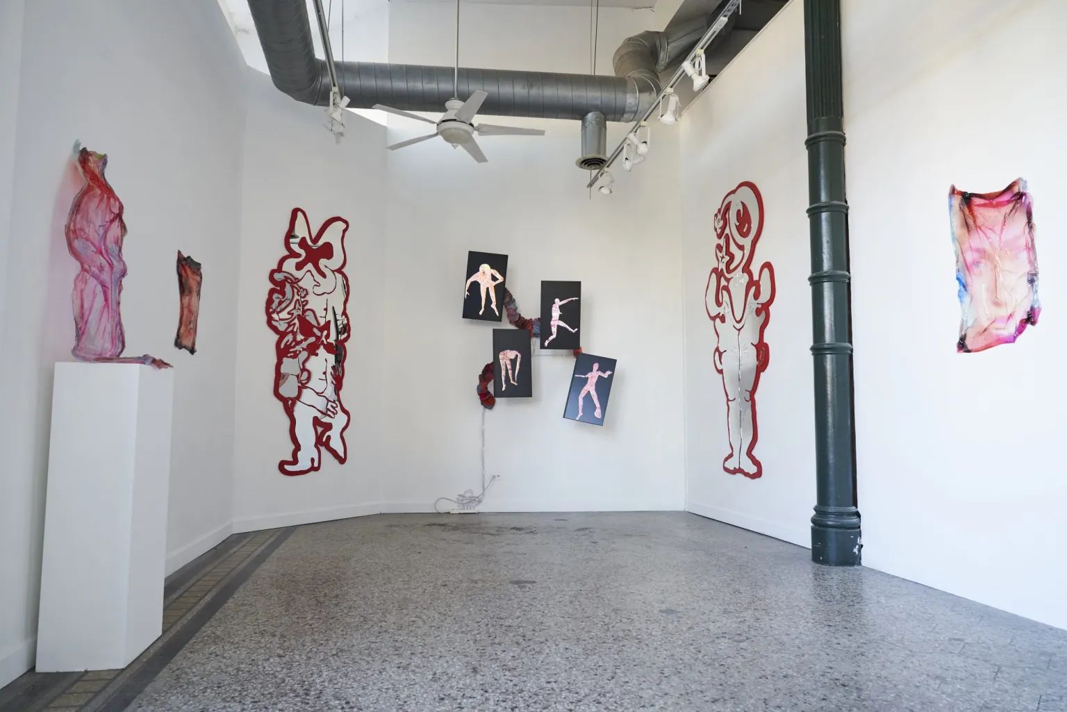 An installation view of a gallery space 