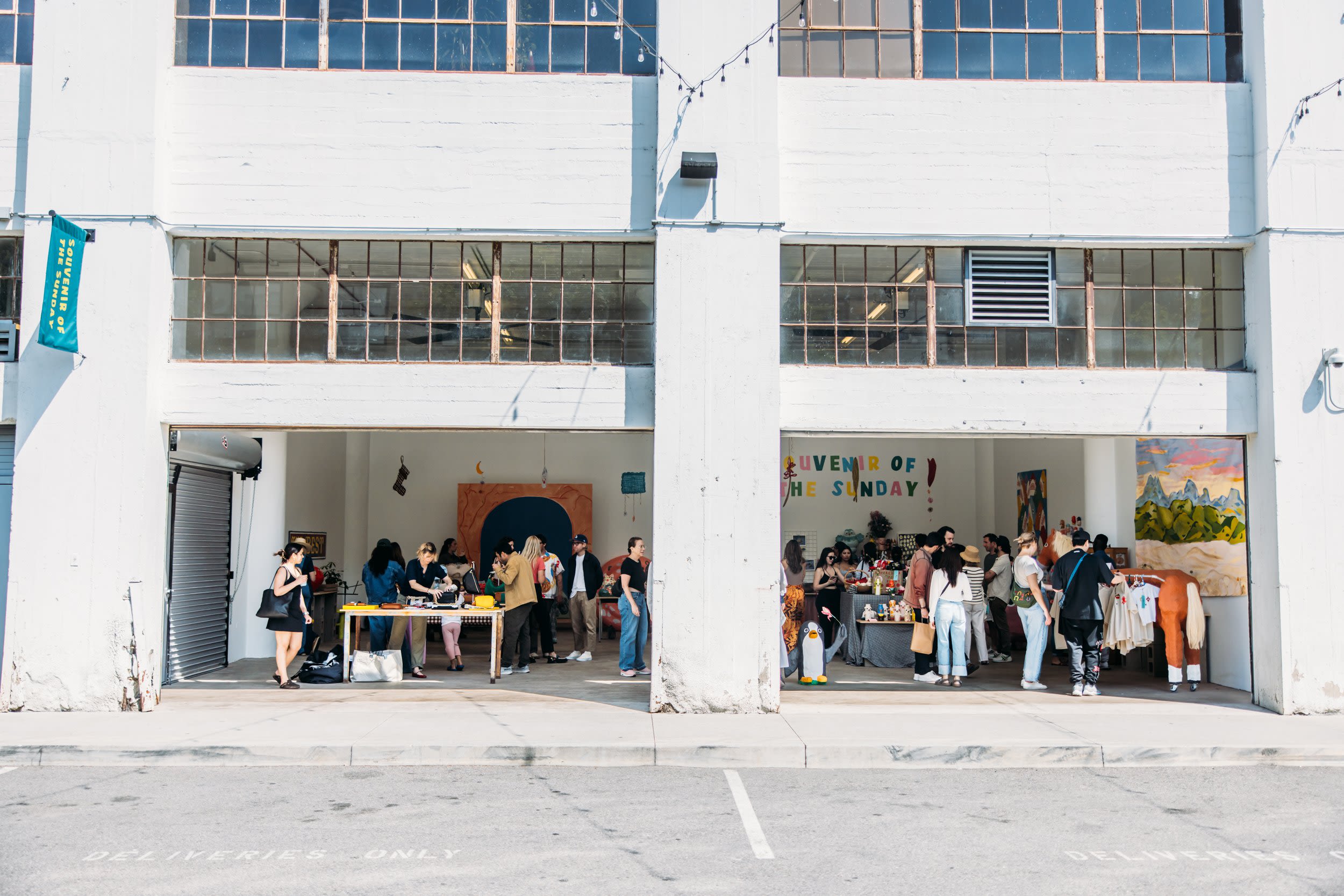 The exterior of an open-air artist space