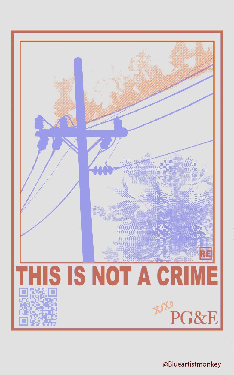 Poster featuring the text “This is not a crime.”