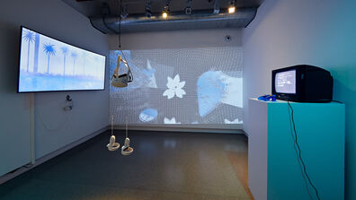 Digital art installation projected on screen