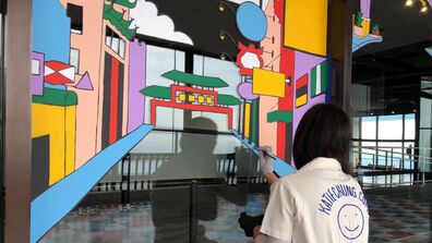 SAIC Alum Katie Chung Paints Mural for Observation Deck