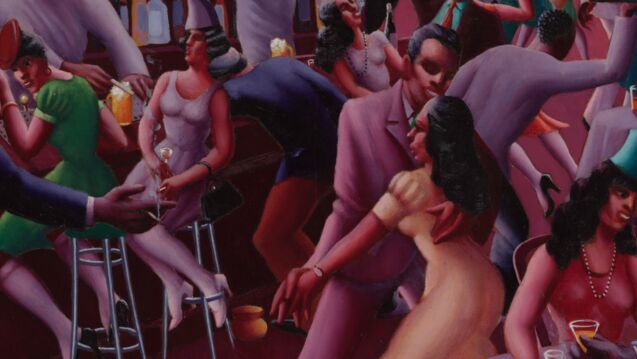 SAIC Alum Archibald John Motley Jr.'s 1943 painting titled "Nightlife"