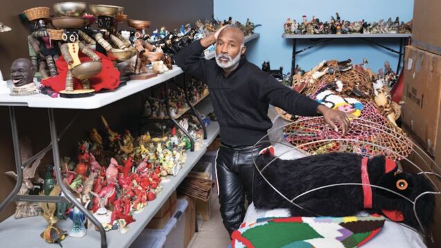 An image of Nick Cave in his studio. 