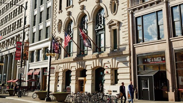 an exterioir of an SAIC building