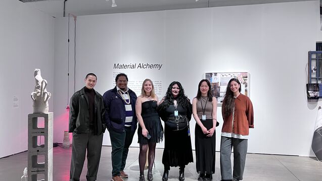 Photograph of artists and curators