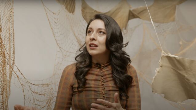 Yehimi Cambron Alvarez in her studio
