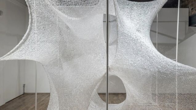 A large woven sculpture