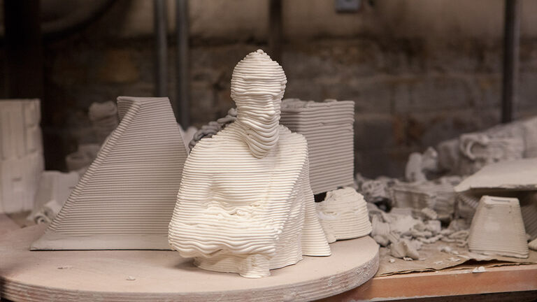 Image of a 3d printed ceramics piece.
