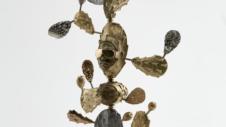 A sculpture of a cactus