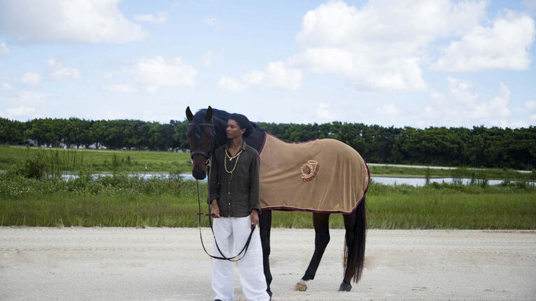 Dominique Knowles and his horse