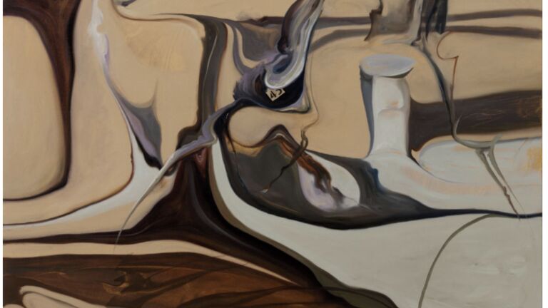 Abstract figurative painting by Luke Agada