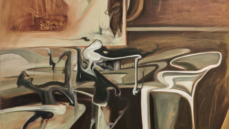 Abstract figurative painting by Luke Agada
