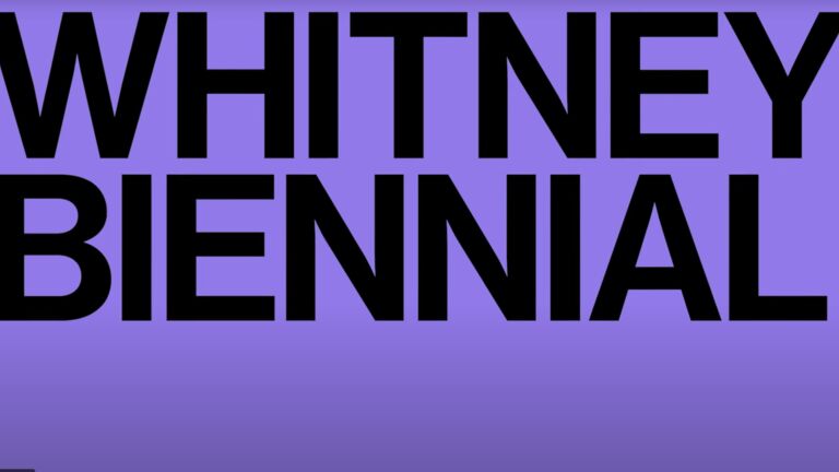 nameplate for the whitney biennial