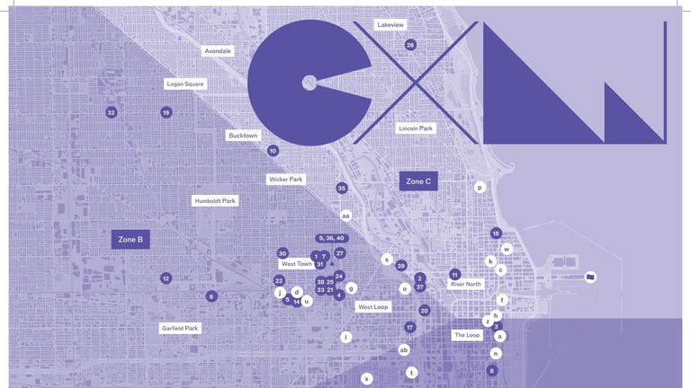 Chicago Exhibition Week map