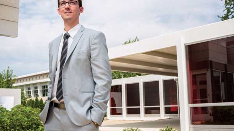John McKinnon (MA 2008) is executive director of the Elmhurst Art Museum. Photo courtesy Crain's Chicago Business