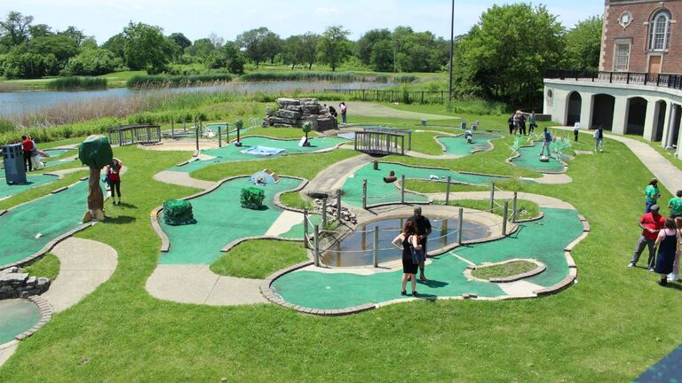 A long-neglected mini-golf course in Douglas Park has been brought back to life. Courtesy Pascal Sabino Block Club Chicago