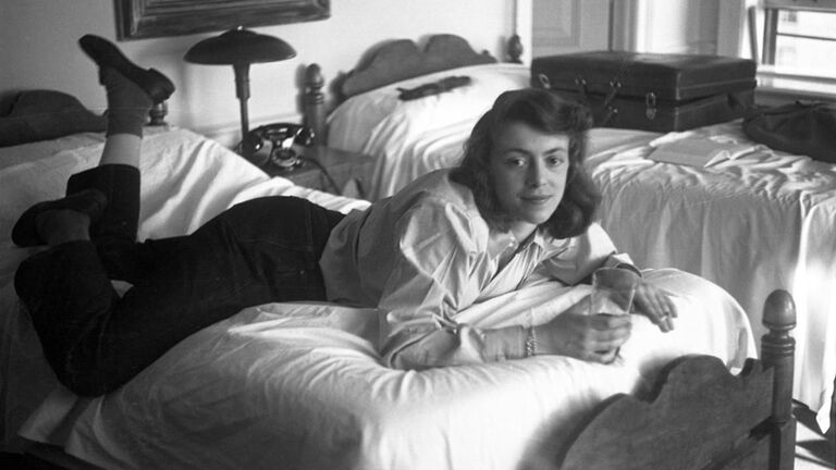 Photo: Joan Mitchell, ca. 1946. Photography by Barney Rosseti, Joan Mitchell Foundation Archives. © Joan Mitchell Foundation