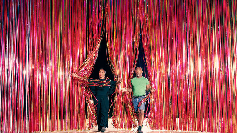 Francesca Harper, the show’s movement director, and Nick Cave.CreditVincent Tullo for The New York Times