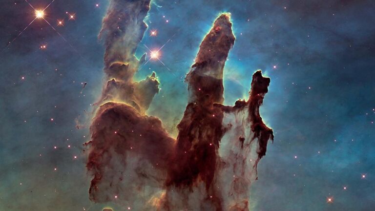 The Hubble gave us images like the Pillars of Creation, which depicts vast, star-generating columns interstellar gas some 6,500–7,000 light years from Earth. Visual: NASA, ESA, and the Hubble Heritage Team