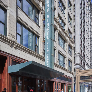 Exterior shot of the Gene Siskel Film Center.