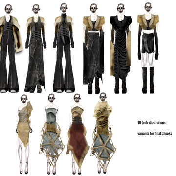 Fashion illustrations by Jules Gourney