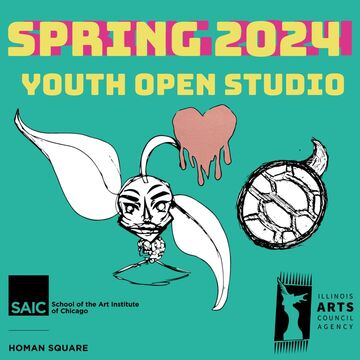 A flyer for Spring 2024 Youth Open Studio at Homan Square