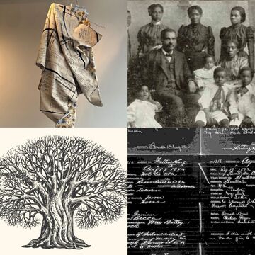 A collage of historic images to promote the The LostAndFound Family Reunion Workshop