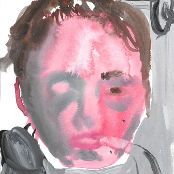 Abstracted painting of a person by Larissa Borteh