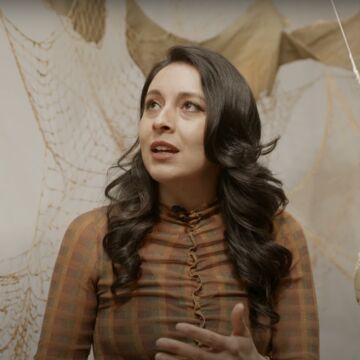 Yehimi Cambron Alvarez in her studio