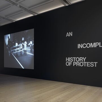 Installation view of work by Jennie Goldstein.