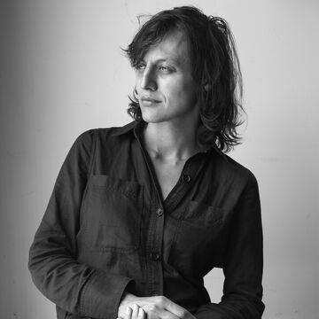 A black and white photo of Tala Madani.