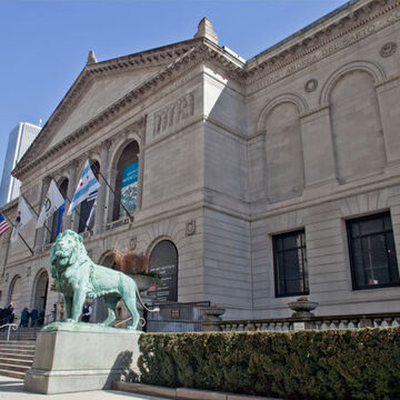 Art Institute Facade and Lion