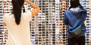 Students work on art project