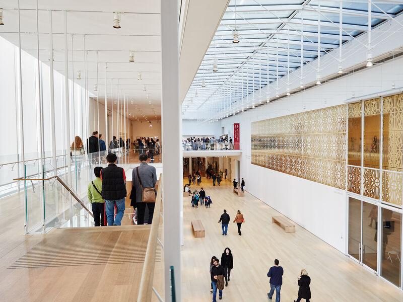 A picture of the modern wing of the Art Institute of Chicago.