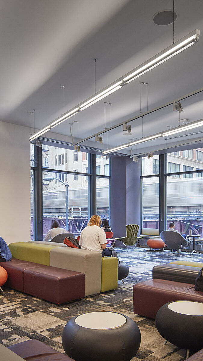 Interior shot of the SAIC Sharp Building.