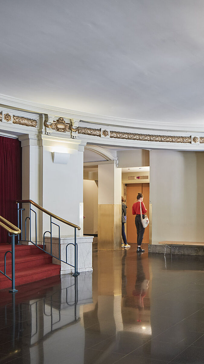 Interior shot of the SAIC MacLean Center lobby.