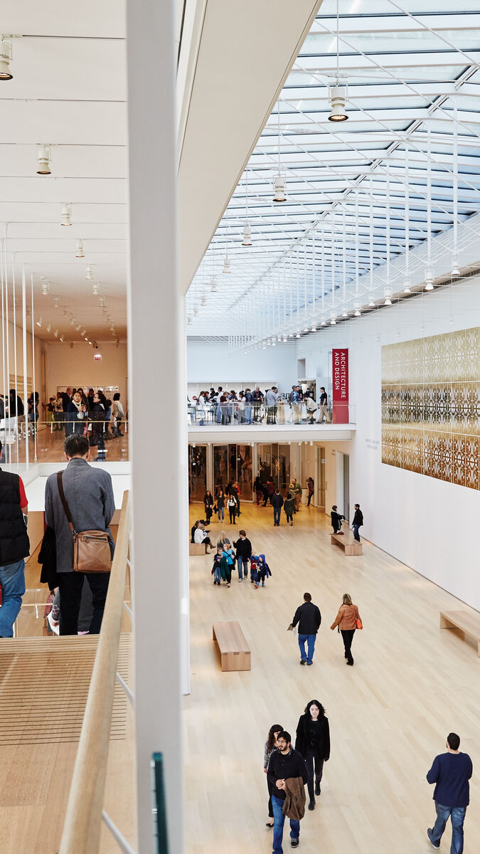 A picture of the modern wing of the Art Institute of Chicago.