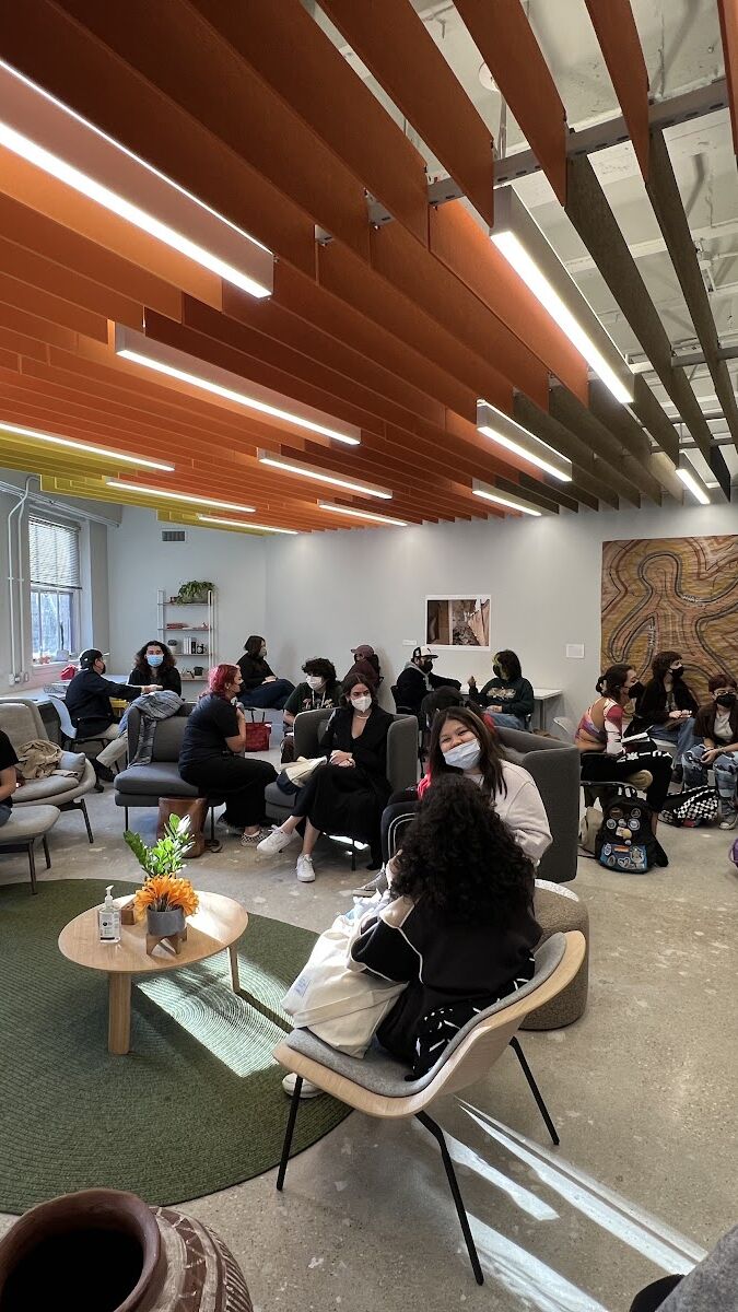 The cultural oasis room filled with students