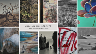 Collaged image of works by Madilyn Strentz